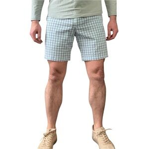 Peter Millar Men’s 8” Seersucker Plaid Featherweight Shorts Size 33 Slim